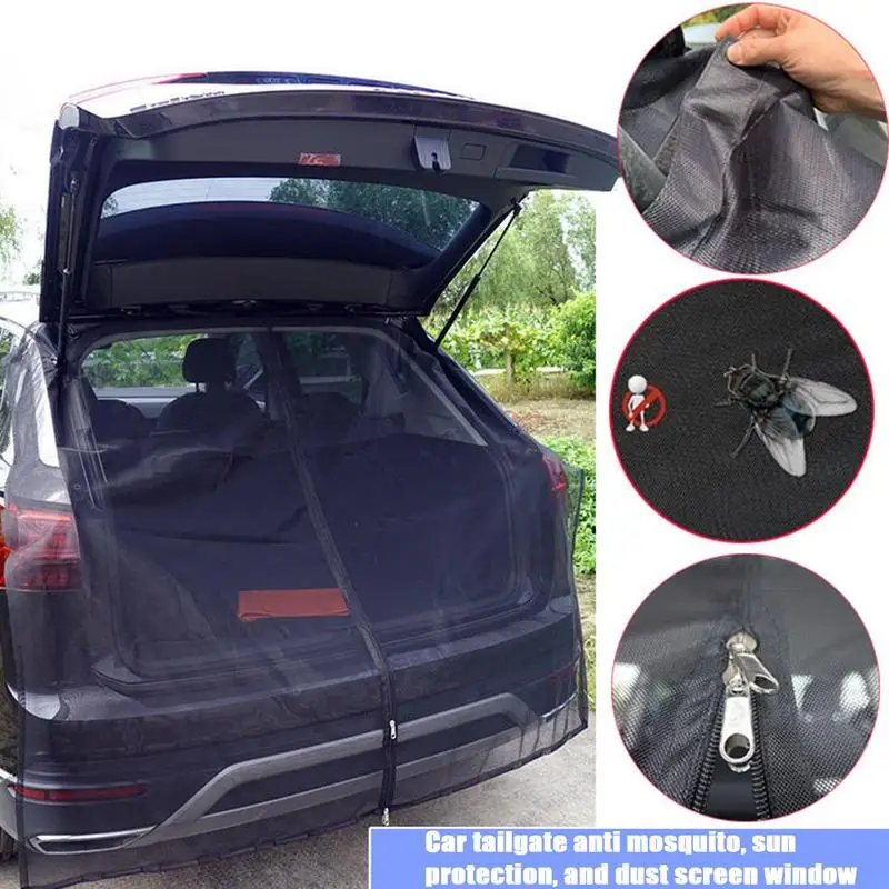 

Car Window Screens For Camping Car Curtains Car Screen Window Summer Magnetic Mesh Vehicle Screen Net With Zipper Auto Supplies