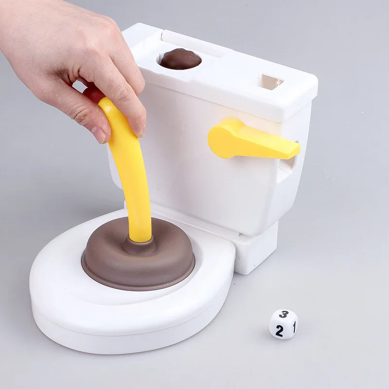

Novelty Toilet Toys Pooping Flushing Toilet Spoof Poop Shoots Tricky Toy Miniature Pretend Toys Dolls Accessories Fun Game