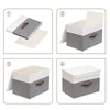 Fold Non Woven Fabric Storage Box Gray Home Supplies Clothing Underwear Sock And Kid Toy Storage Organizer Cosmetics 4