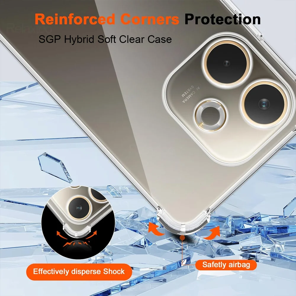 Transparent Shockproof Case with Camera Protection