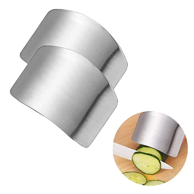 Kitchen Tool Accessories Stainless Steel Finger Guard Safety Vegetable Cutter Hand Guard Tool Kitchen Cut Finger Protector