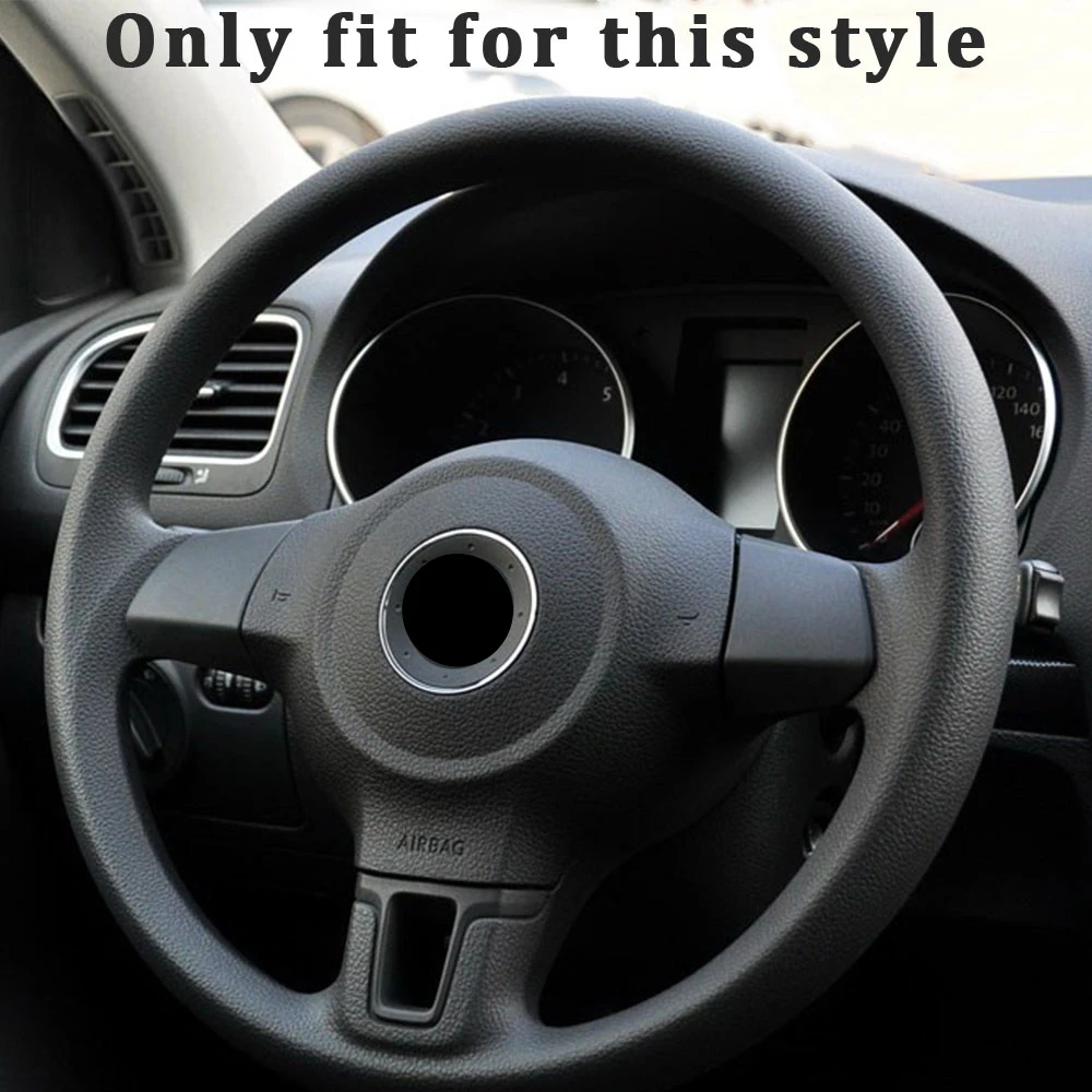 ABS Chrome Car Steering Wheel Sticker Cover Sequin Trim for Volkswagen VW Golf 6 MK6 Polo Jetta MK5 Polo Bora
