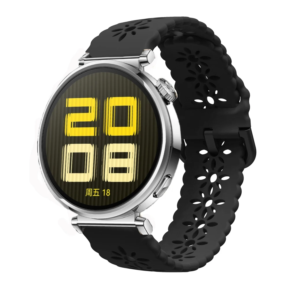 Silicone 18mm Smart Watch Strap - Versatile Fitness & Style Wristband