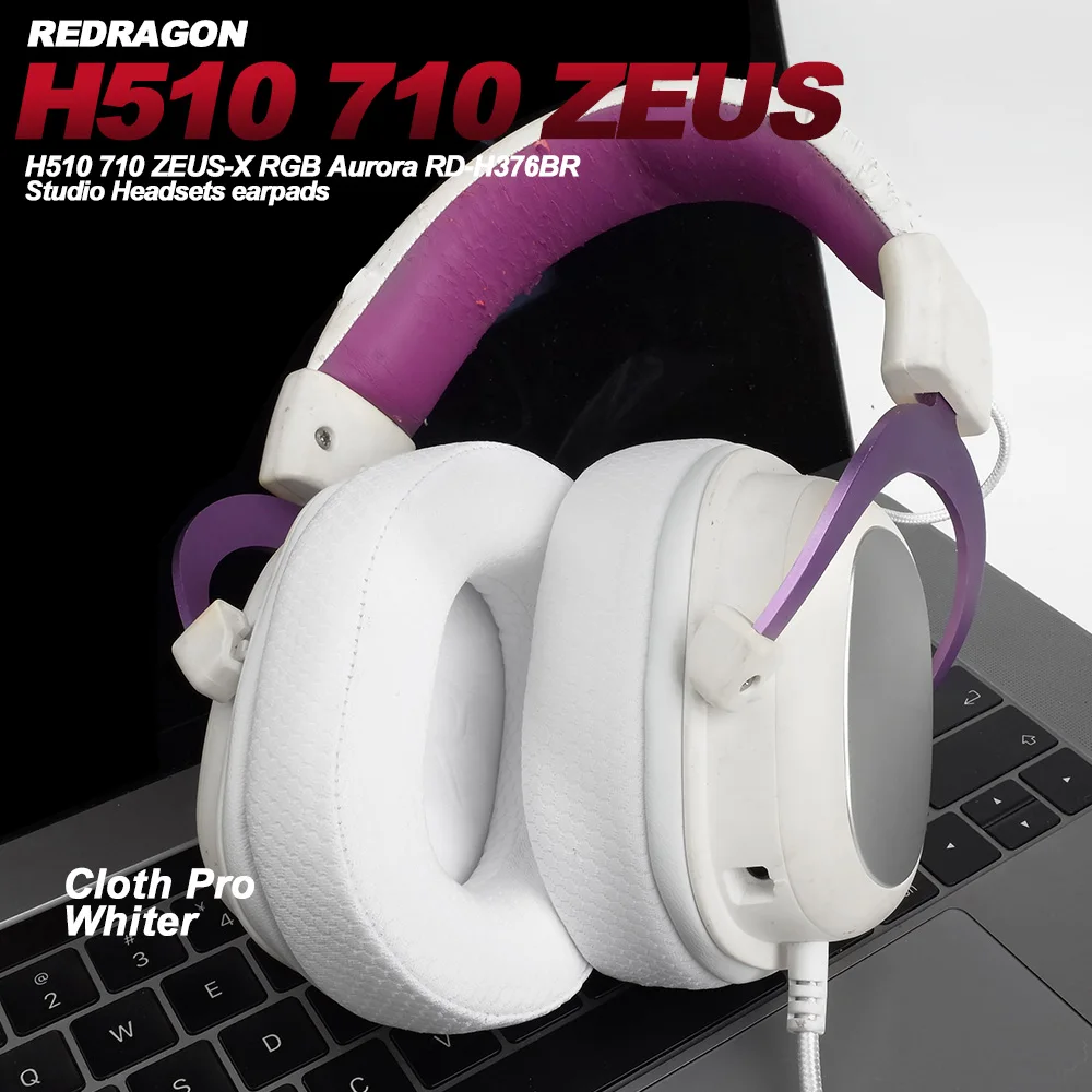 Earphone pads For REDRAGON H510 710 ZEUS-X RGB replacement Earpads headphones Earmuffs Soft cloth Memory Covers Sponge Protein