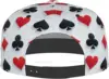 Card Poker Cute Print Flat Brim Bill Hats for Men-Snapback Hats Adjustable Baseball Cap Trucker Hats Black 5