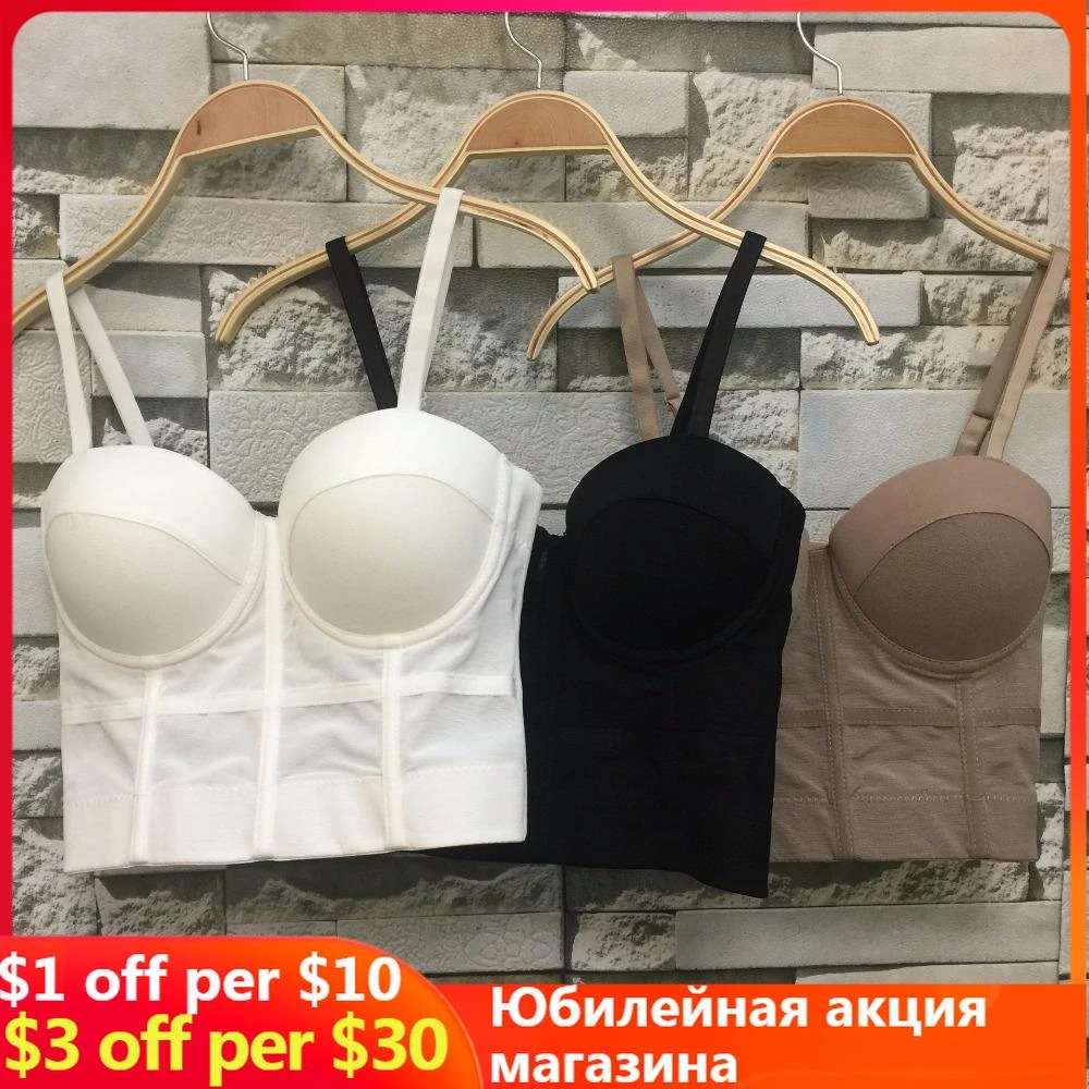 Mesh Push Up Bralet Women's Corset Bustier Bra Night Club Party long sexy Cropped Top Vest Plus Size tank top women white corset women's bra