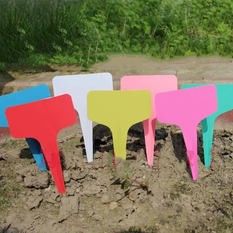 

100PCS/Lot Plant Markers Labels T Type Waterproof Tags Garden Labels Seed Nursery Stake Gardening Label
