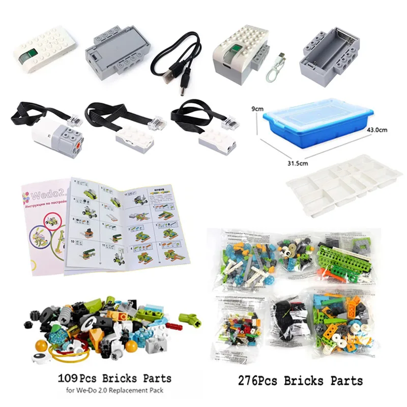 Set Sensore Antenna WeDo 2.0 Compatibile Lego – Pezzi Assemblaggio Motore Fai Da Te