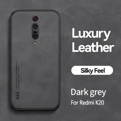 Luxury Leather Magnetic Holder Car Case with Metal Plate and Soft Frame Cover for Xiaomi Mi 9T Pro (Dark Gery)