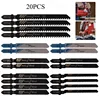20 Pieces Jigsaw Blades Set T-Shaft HCS Assorted Jig Saw Blades for Wood Plastic and Metal Cutting for Black & Decker Metabo 2