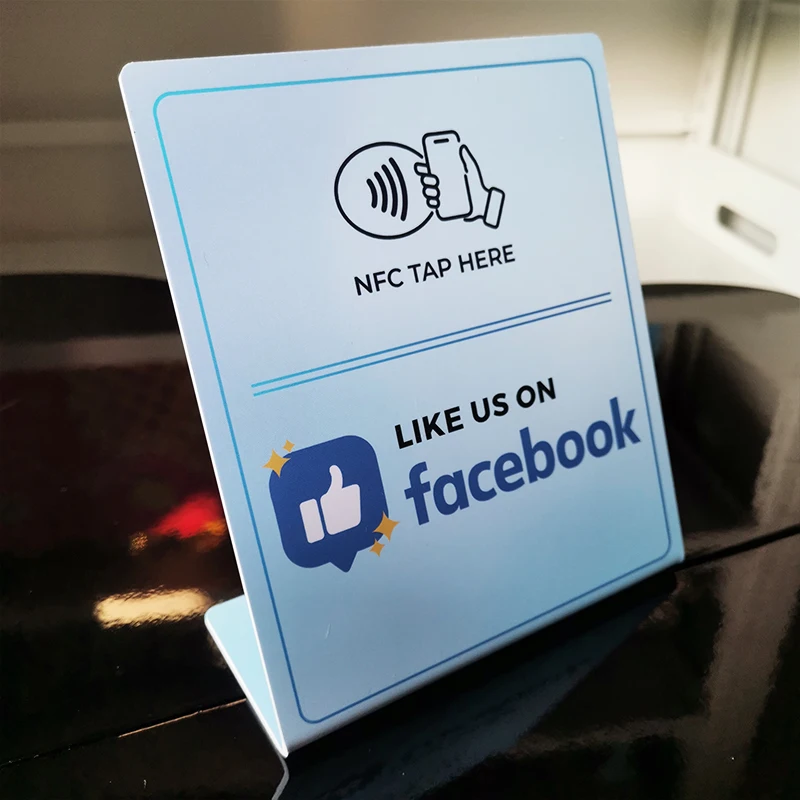 NFC Table Display NFC Stand Instagram Facebook Google Reviews Menu RFID NFC Stand