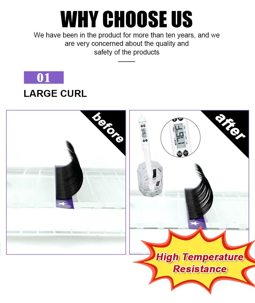 LAKANAKU Natural Premium Individuelle Volumen-Wimpernverlängerungen, handgefertigte Nerzwimpern, Private Label-Make-up, einzelne Wimpern – Detail 4