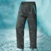 Men's Stormproof Pants Straight Leg Appears Thin Waterproof Double-Layer Thickened Wear-Resistant Breathable Rain Pants Outfits 1