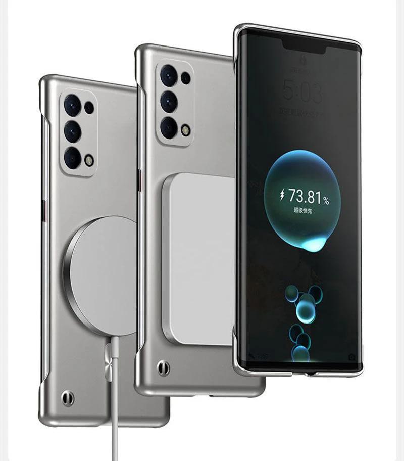 Ultra Thin Frameless Magnetic Phone Case with Matte Shockproof Protection