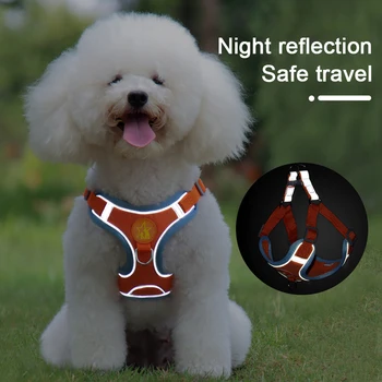 Dogs Adjustable Harness Leash Set for Small Medium Dogs Harness Vest Reflective Puppy Chest Strap Pet Walking Outdoor Supplies 6