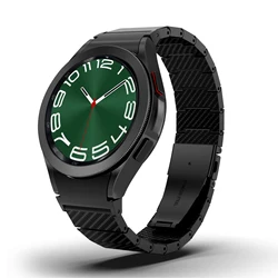 Luxury Carbon Fiber Smartwatch Band - Premium Design and Craftsmanship - Watch 6 Classic 43mm (Black)