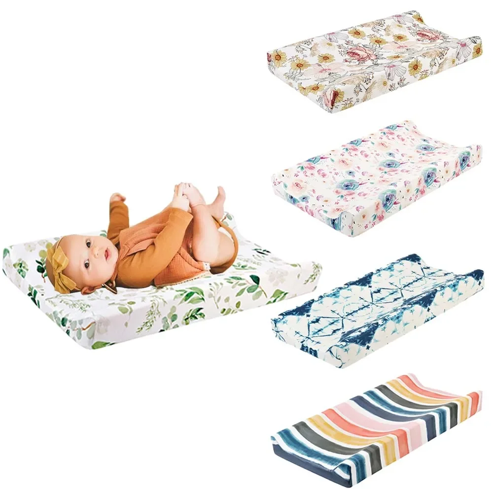 Baby Diaper Changing Pad Cover Newborn Change Table Covers Printing Design Breathable Soft Reusable Diaper Changing Mat Cover