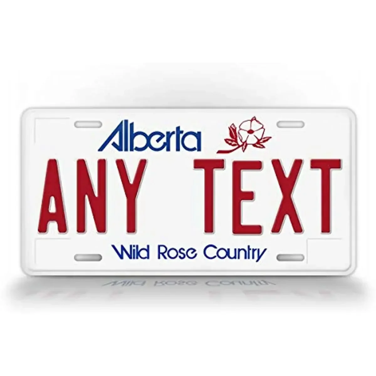 

Your Text Custom License Personalized Alberta Canada Wild Rose Country License Plate Any Text Custom Auto Tag-Wall Decoration