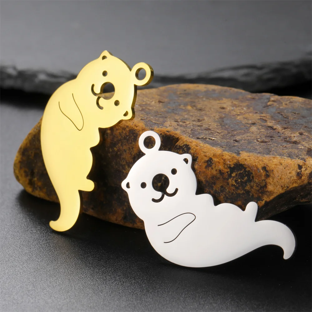 My Shape 5 pcs Seepferdchen Anhänger Edelstahl Meeres tier Siegel Charms für Halskette Schmuck machen DIY Weihnachts geschenke Kinder