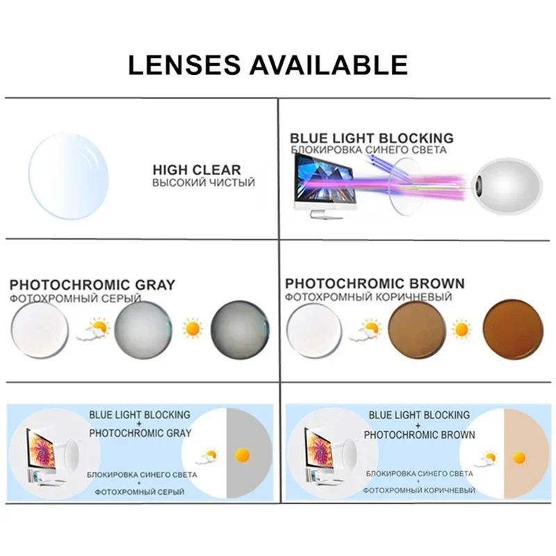 Rimless Prescription Glasses For Myopia -0.5 to -8.0 Men Women Framless Titanium Alloy Blue Light Blocking or Photochromic F017