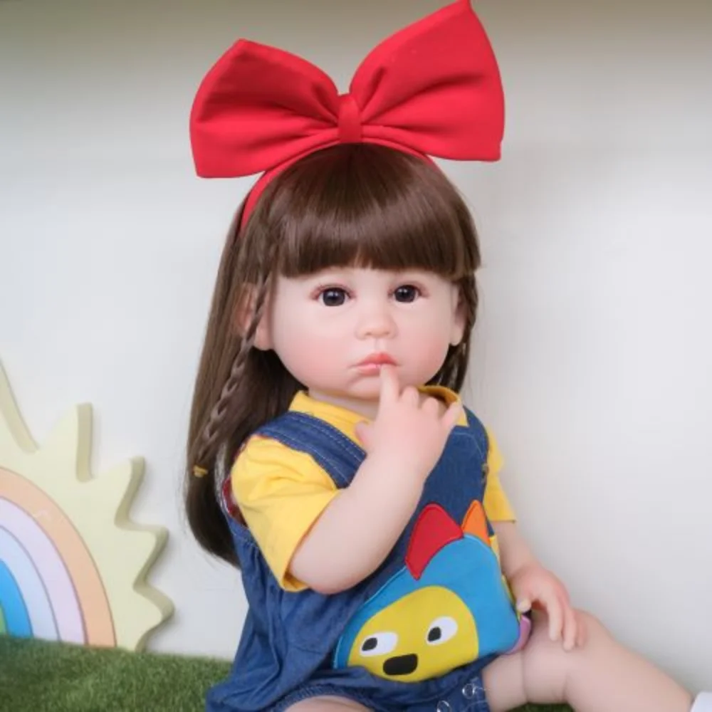 55Cm Full Body Reborn Toddler Girl Cuddly Doll Princess Doll Realistica Real Baby Doll Soft Touch Regali Di Natale Per Bambini