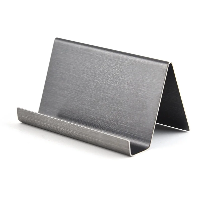 Metal Business Card Name Tag Display Rack Stand Desktop Table Organizer Cellphone Holder Conference Room Accessories card display stand desk card holder card holder