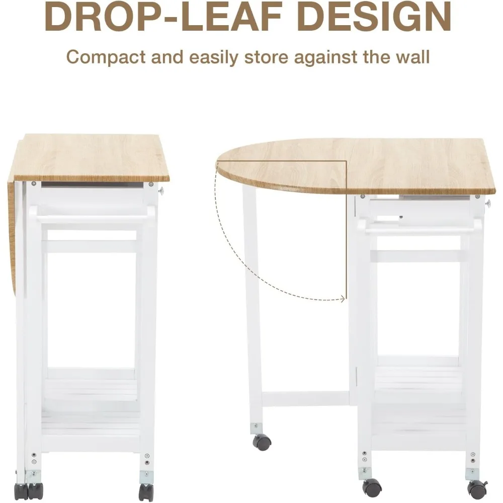 Rolling Kitchen Island Cart Trolley 4