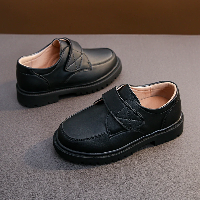 Leather shoes Boys leather shoes soft loafers for uniform kids