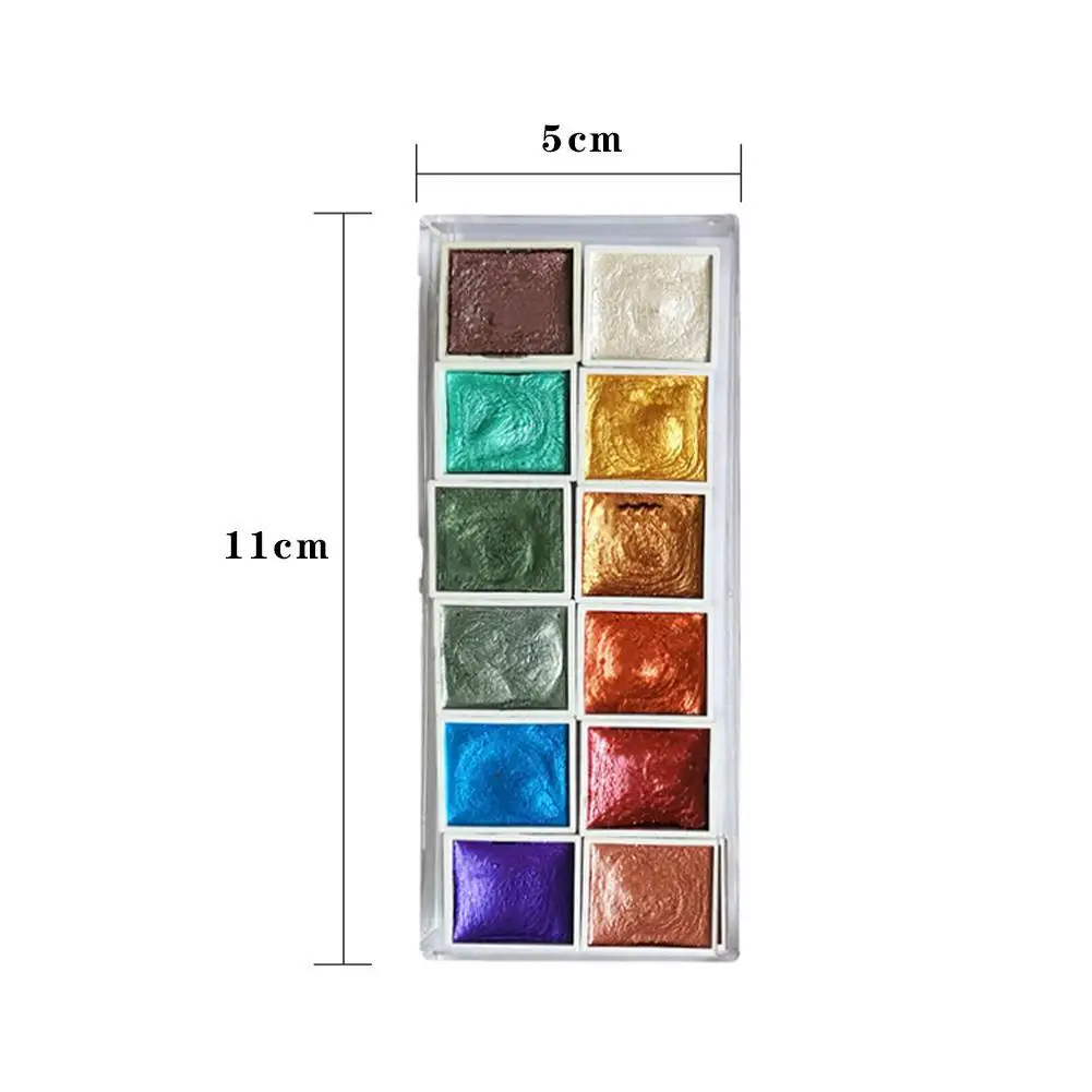 Watercolor Painting Set Watercolor Paint Watercolor Pigment 12 Colors Pearlescent Watercolor Paints
