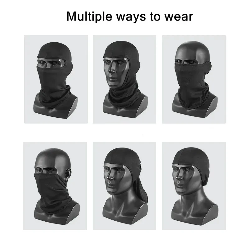 Balaclava Mask Tactical Balaclava Face Mask Summer Cooling Neck Gaiter Hiking Scarves Men Motorcycle Cycling Helmet Hood Sun Protection
