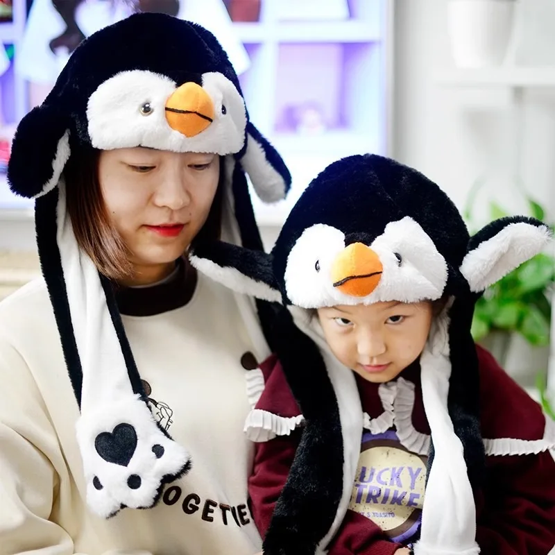 Ins Internet Celebrity Funny Children Penguin Hat Cartoon Animal Warm and Cute Adult Plush Hat Summer New Style