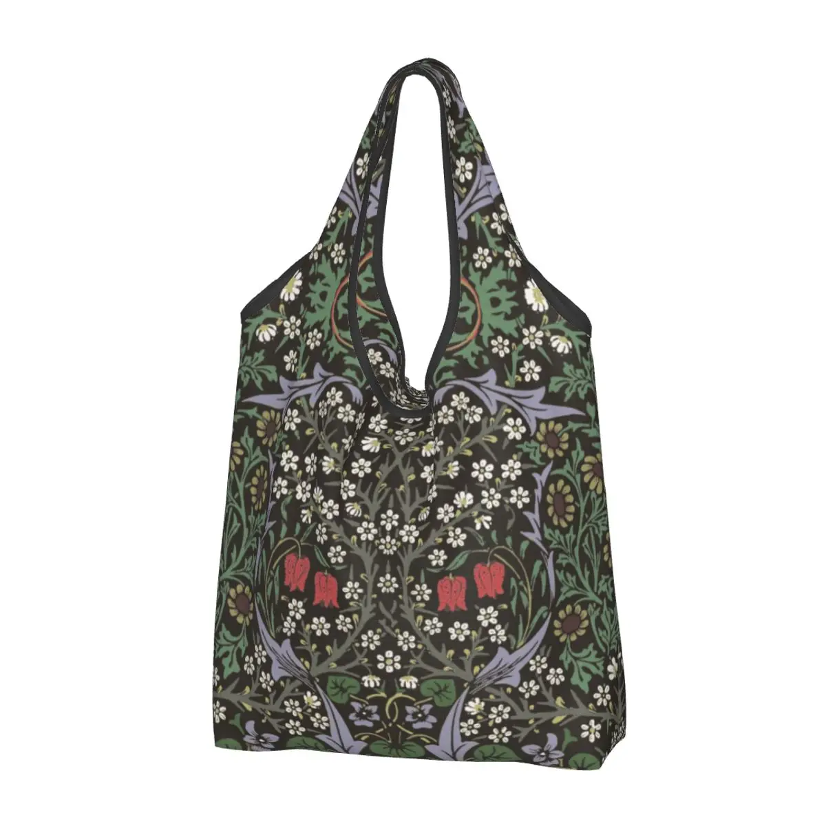 

Printing Vintage William Morris Floral Plants Pattern Tote Shopping Bags Portable Shopper Shoulder Bohochic Flowers Handbag