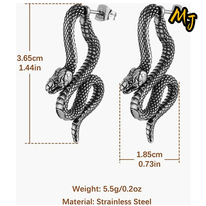 Punk chinesische Drachen Ohrringe für Frauen Geschenk Edelstahl einzigartige hübsche Männer loong Ohr stecker Vintage männliche Schmuck Accessoires – Detail 4