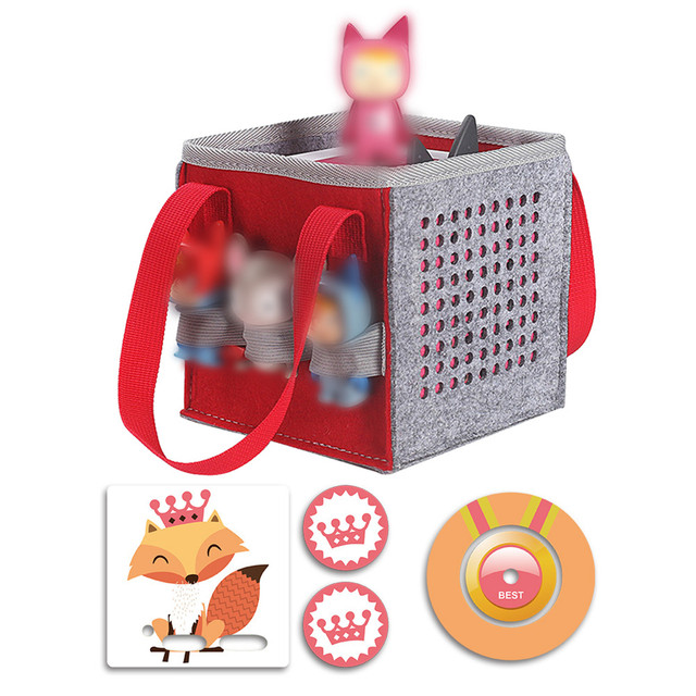 Outdoor Travel Felt Cloth Case Storage Bag Foldable Carrying Box For Tonies Toniebox Starter Speaker Set With Stickes