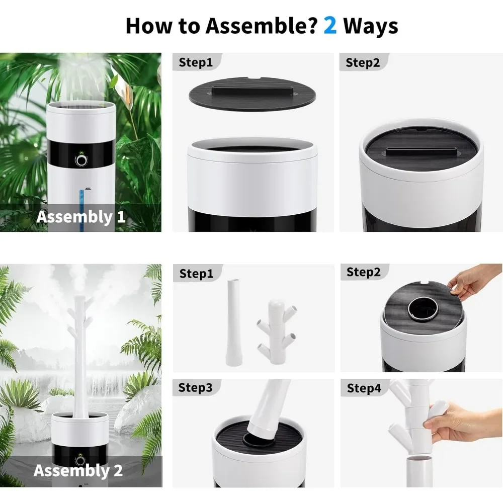 18L 4.76Gal Ultrasonic Topfill Cool Mist Air Humidifier with 360&deg; Nozzle for Baby Plant Yoga Home Office Bedroom Greenhouse