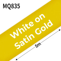 Laminated Label Maker Tape, 12mm - Versatile Ribbon - 12mm (Satin Gold)