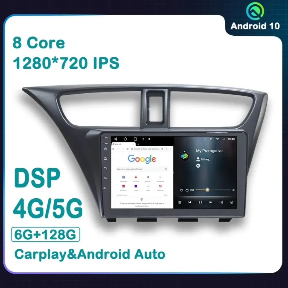 

For Honda Civic Hatchback 2012 2013 2014 2015 2016 2017 Android Car Radio DVD Multimedia Video Player GPS Navigation 4G Carplay