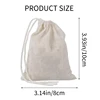 150 Pieces Drawstring Cotton Bags Muslin Bags,Tea Brew Bags (4 X 3 Inches) 6
