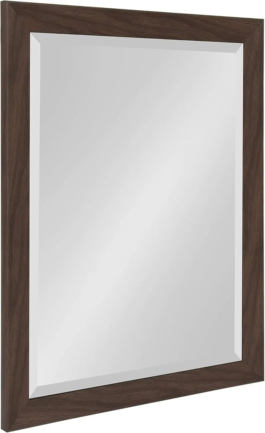 Beatrice Framed Mirror. 22x28". Walnut Brown. Farmhouse Style. Bathroom Vanity Mirror. Over Sink. Rustic Entryway Mirror
