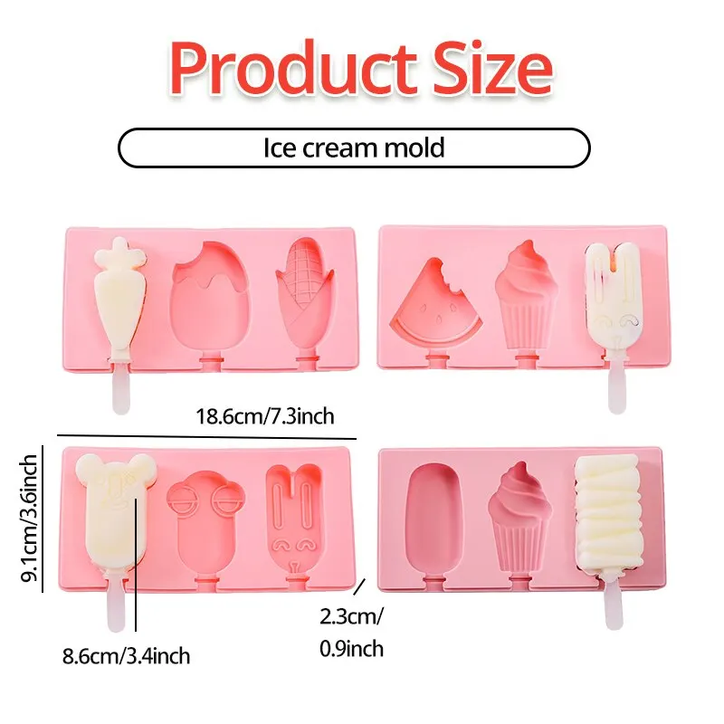 Popsicle Molds Silicone Cake Pop Molds - Cakesicle Molds for DIY Ice Cream  Bar Reusable Easy Release Ice Pop Maker