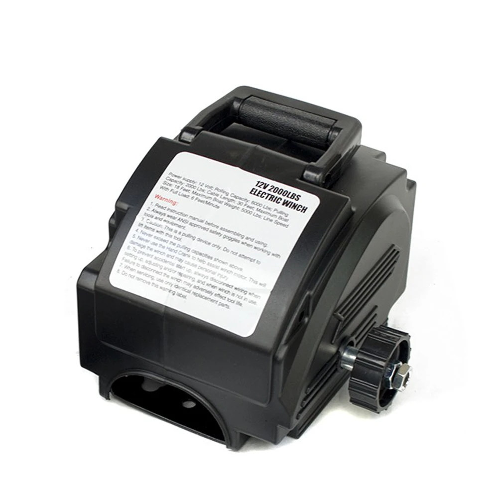 S87f9cd9468454bacacaebd55f507c8dbV Portable Electric Winch 2000LB Remote Towing Hitch Truck Trailer Boat 12Volt Electric Winch Traction Hoist Mallzona