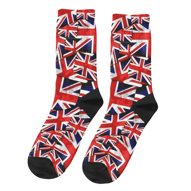 Union Jack – chaussettes pour hommes et femmes, drapeau britannique anglais,  chaussettes de cyclisme, cadeau de printemps,