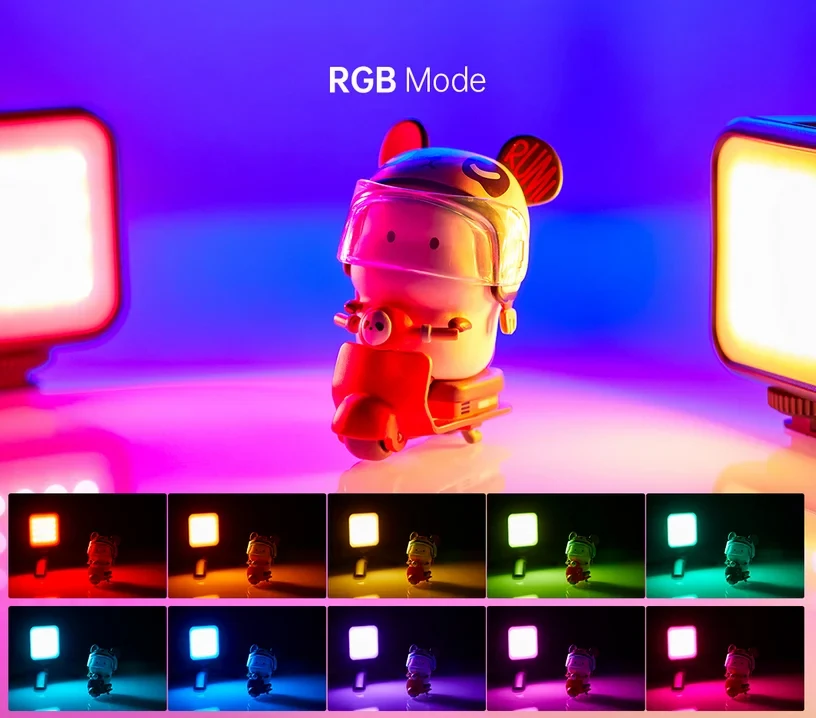 Godox LED6R RGB LED 비디오 조명, 내장 배터리, 카메라 스마트폰 촬영용 3200-6500K 조명, PK Ulanzi VL49