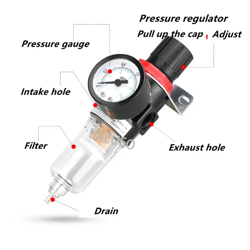 Afr-2000 1/4 Pneumatic Filters AFR2000 Filter For Air Compressor Moisture Separator Pressure Regulator Oil Water separators Unit