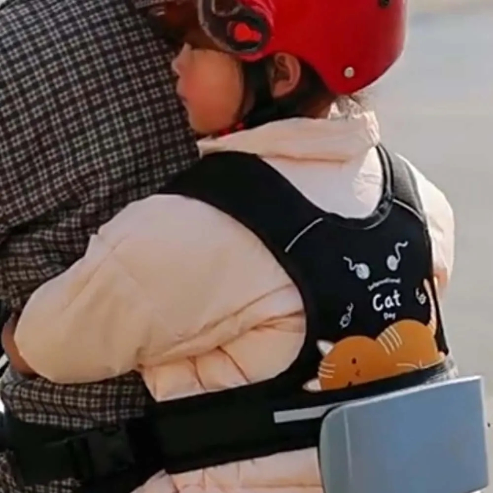 복합 스폰지 오토바이 시트 조끼 스트랩 옥스포드 천 튼튼한 어린이 안전 시트 하네스 편리한 경량 가슴 안전 벨트
