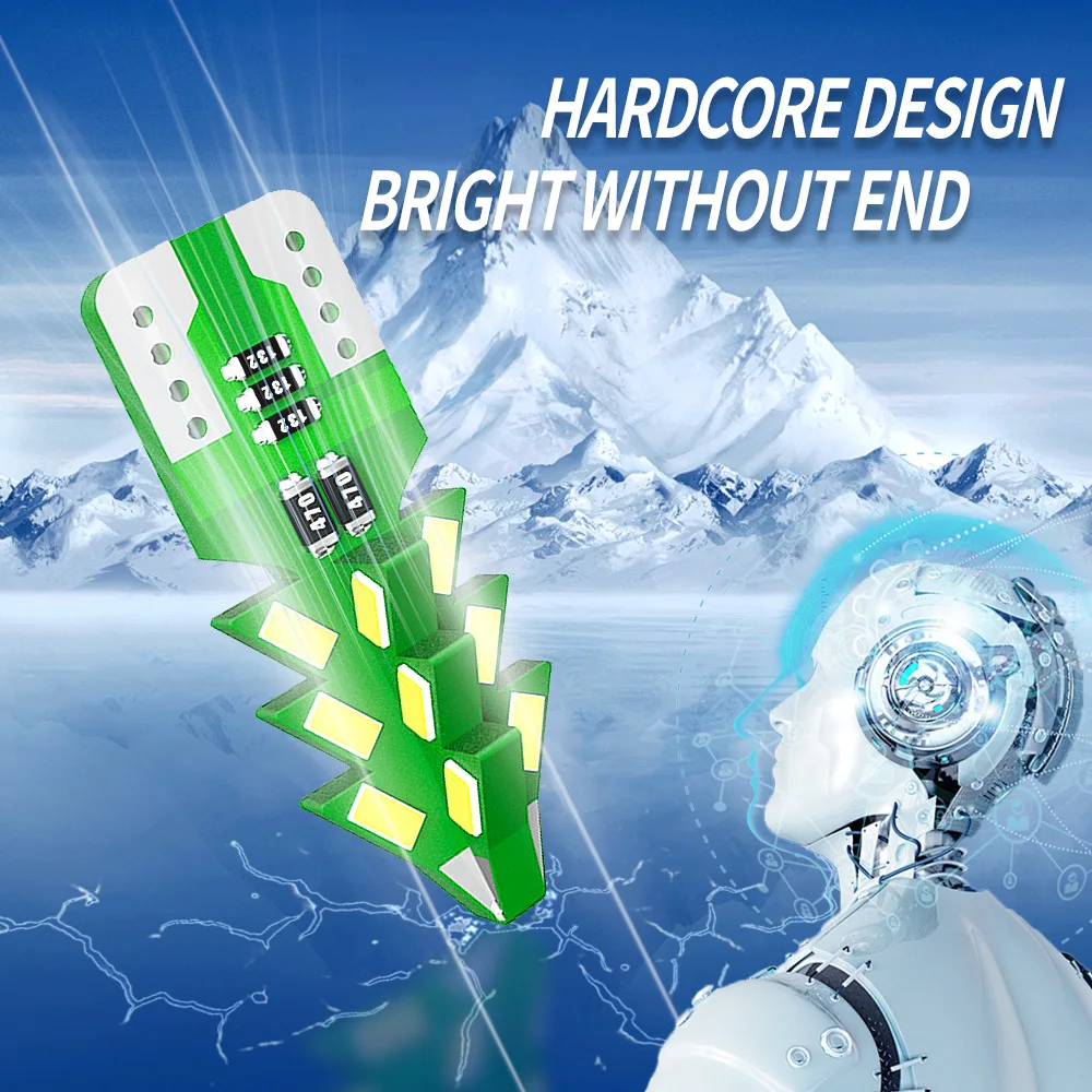 ڵ   ȣ ,  Ʈ, , ũ Ʈ LED , ĵ W5W T10, 3014 12V, 10 