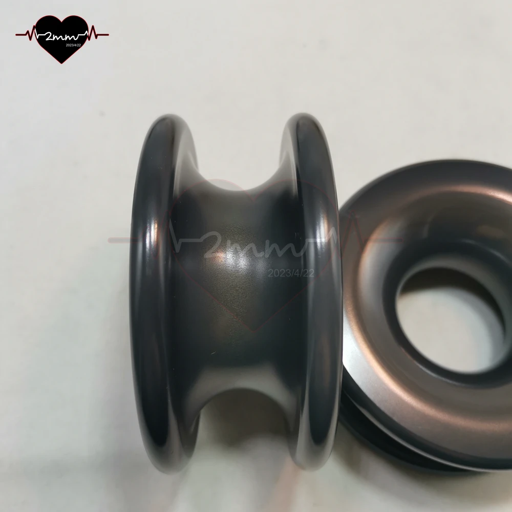 R38x28 hard anodize with PTFE coating big size low friction rings for sailing Aluminum alloy Notch Hard Coated Rigging Thimble