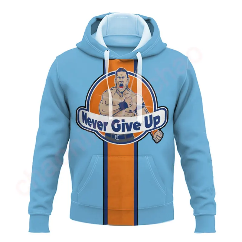 2023 봄, 가을 남성 레슬링 매니아 John Cena 팬 까마귀 어린이 거리 힙합..