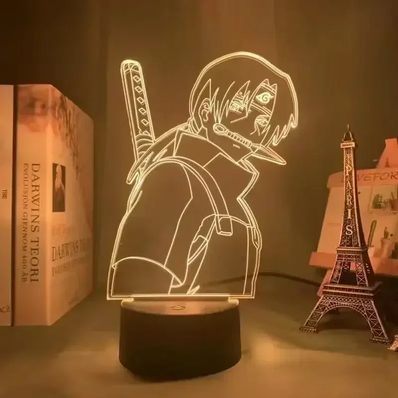 thumbnail image 1 of Lámpara acrílica 3D de Naruto, figura de anime, luz de noche LED Uzumaki para dormitorio infantil, lámpara de noche Itachi Uchiha, juguete para niños, regalos de cumpleaños, 1 of 5