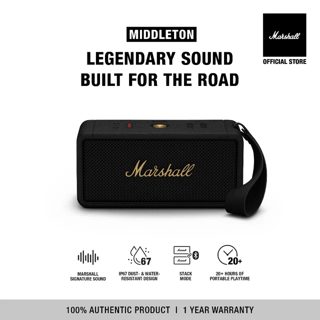 Original Marshall Middleton Bluetooth Speaker with Immersive Portable Sound  with STACK MODE Hong Kong version no app - AliExpress